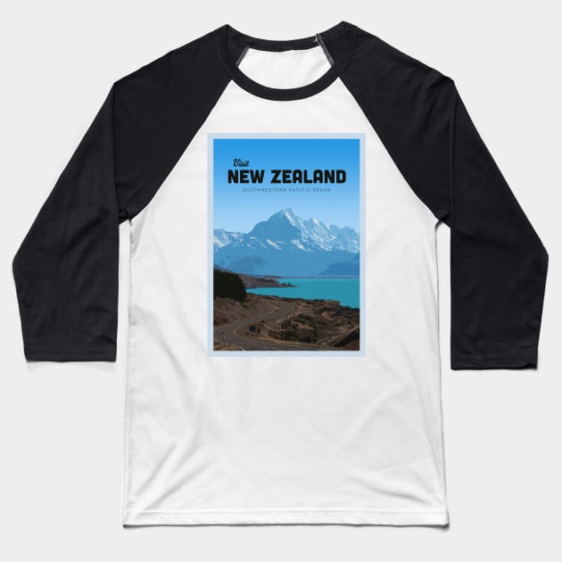 Visit New Zealand Baseball T-Shirt by Mercury Club